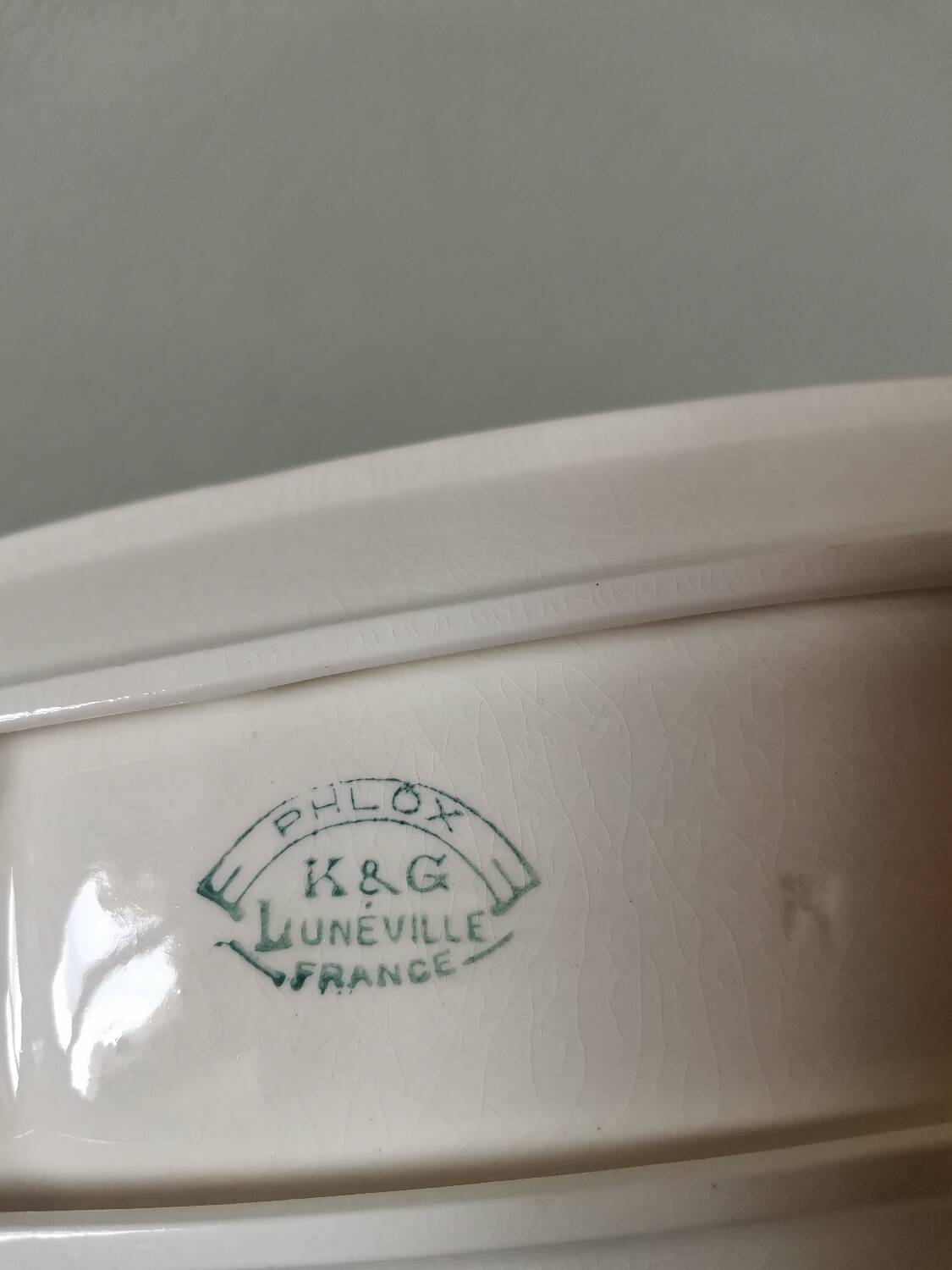 Vintage phlox ceramic soap dish K&G Lunéville France art nouveau flower pattern