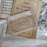 Duralex Lesieur vintage molded glass butter dish