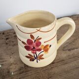 Flowered old pitcher - Gien's earthenware