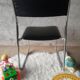 Vintage 70s black skai sled chair