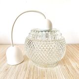 Vintage pendant lamp in molded glass