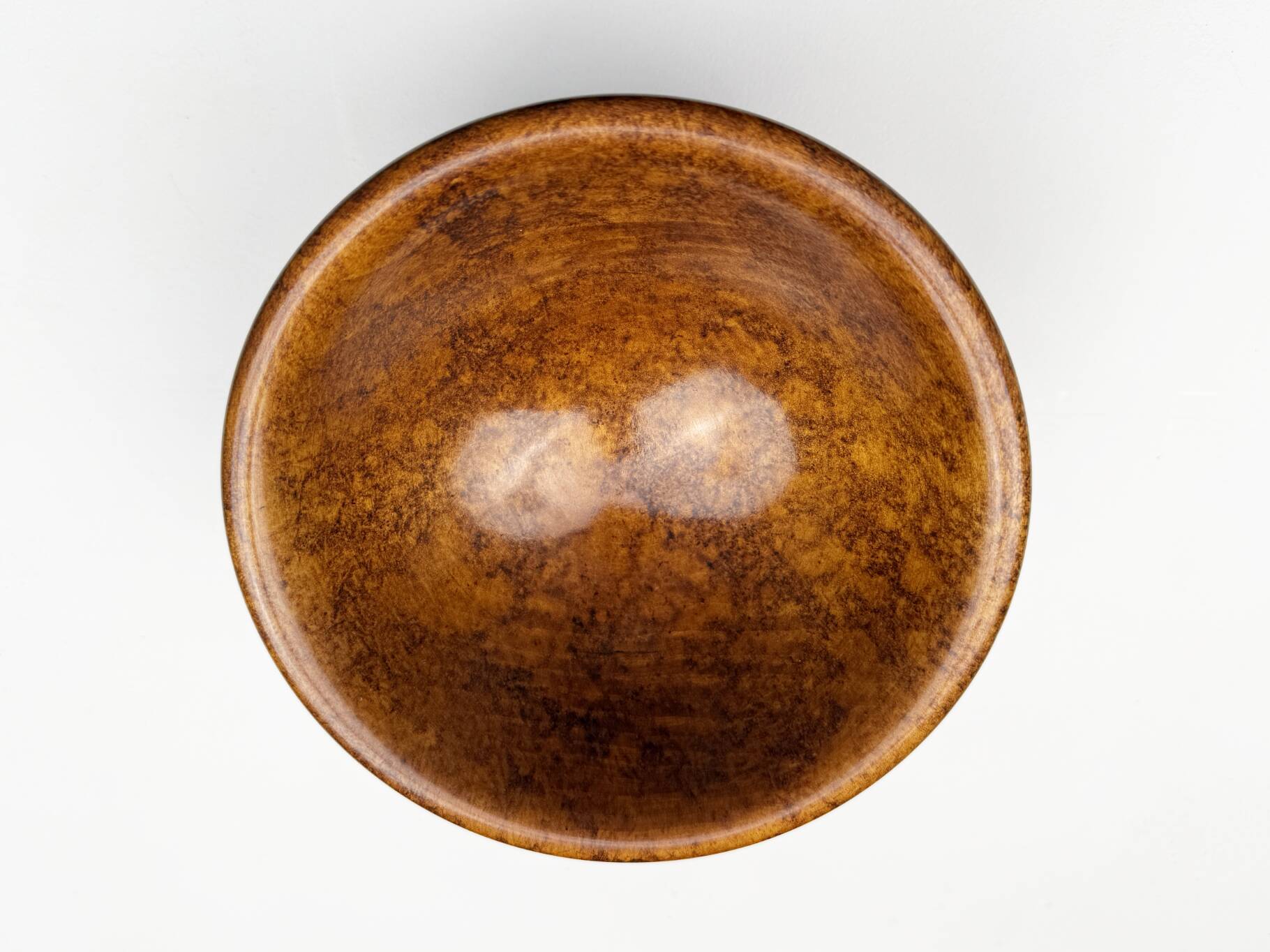 Grand Tour bowl with pedestal made of veined beech, inlays, England, 19th century