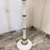 Alabaster and brass floor lamp