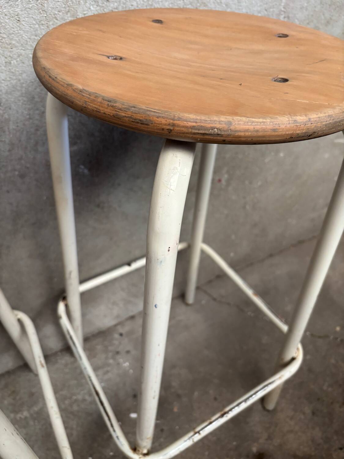 Pair of workshop, bar or industrial stools