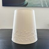 Embroidered white lampshade