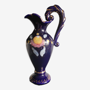 Alamar Marseille midnight blue and gold earthenware vase