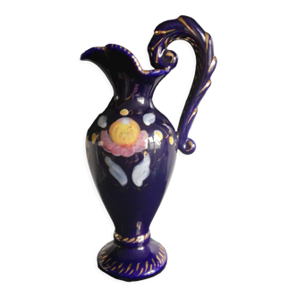 Alamar Marseille midnight blue and gold earthenware vase