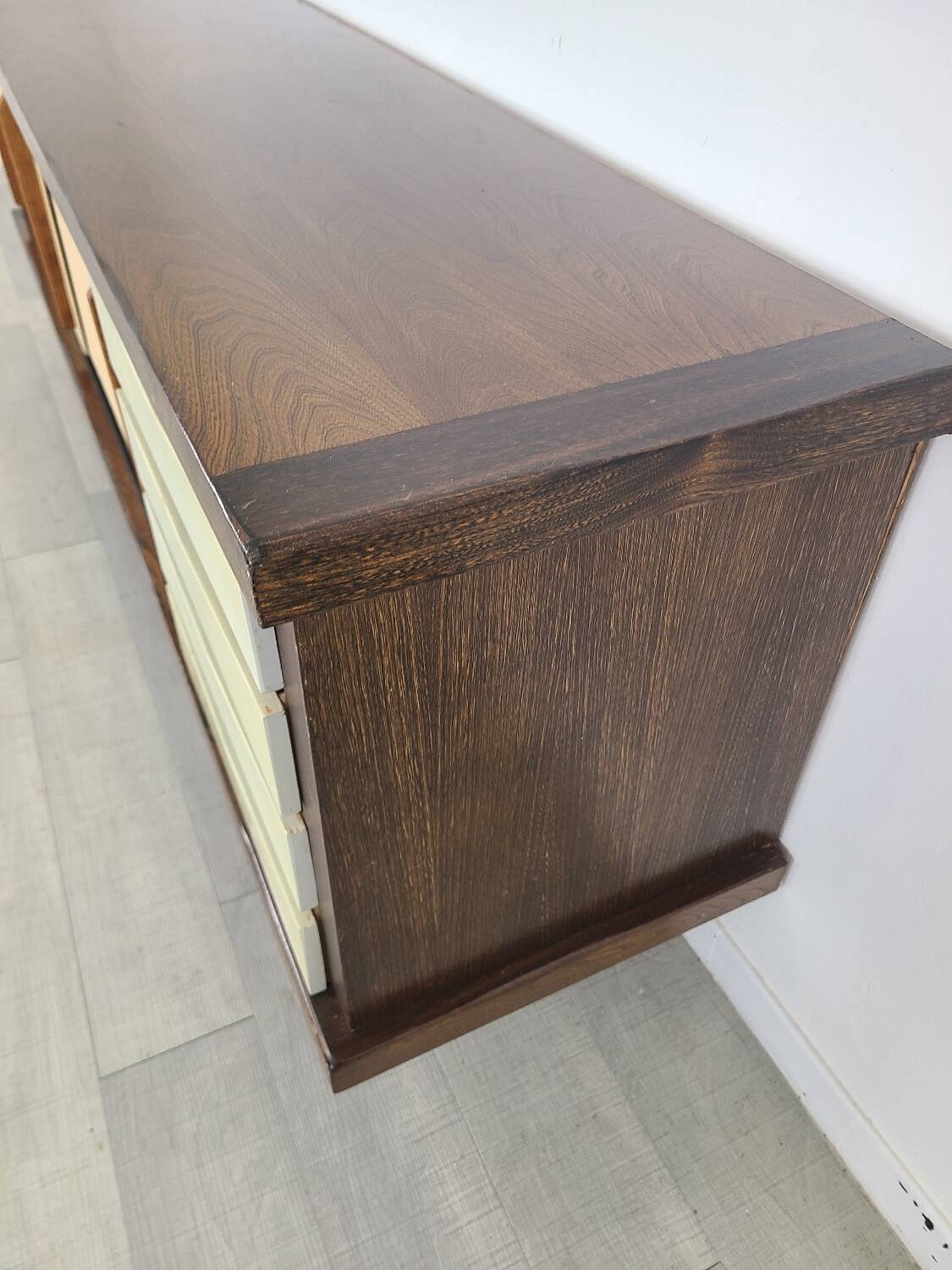 Vintage brutalist sideboard design 1970s