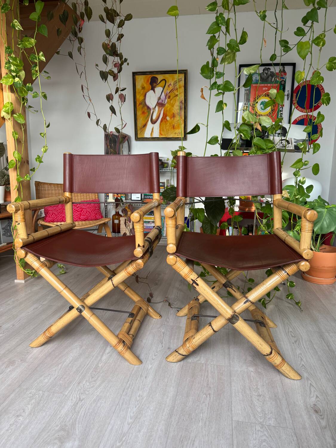 2 Lyda Levi McGuire Director’s Chairs - Leather