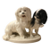 Rare pair of porcelain dogs from Czechoslovakia