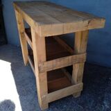 Old solid wood workbench furniture