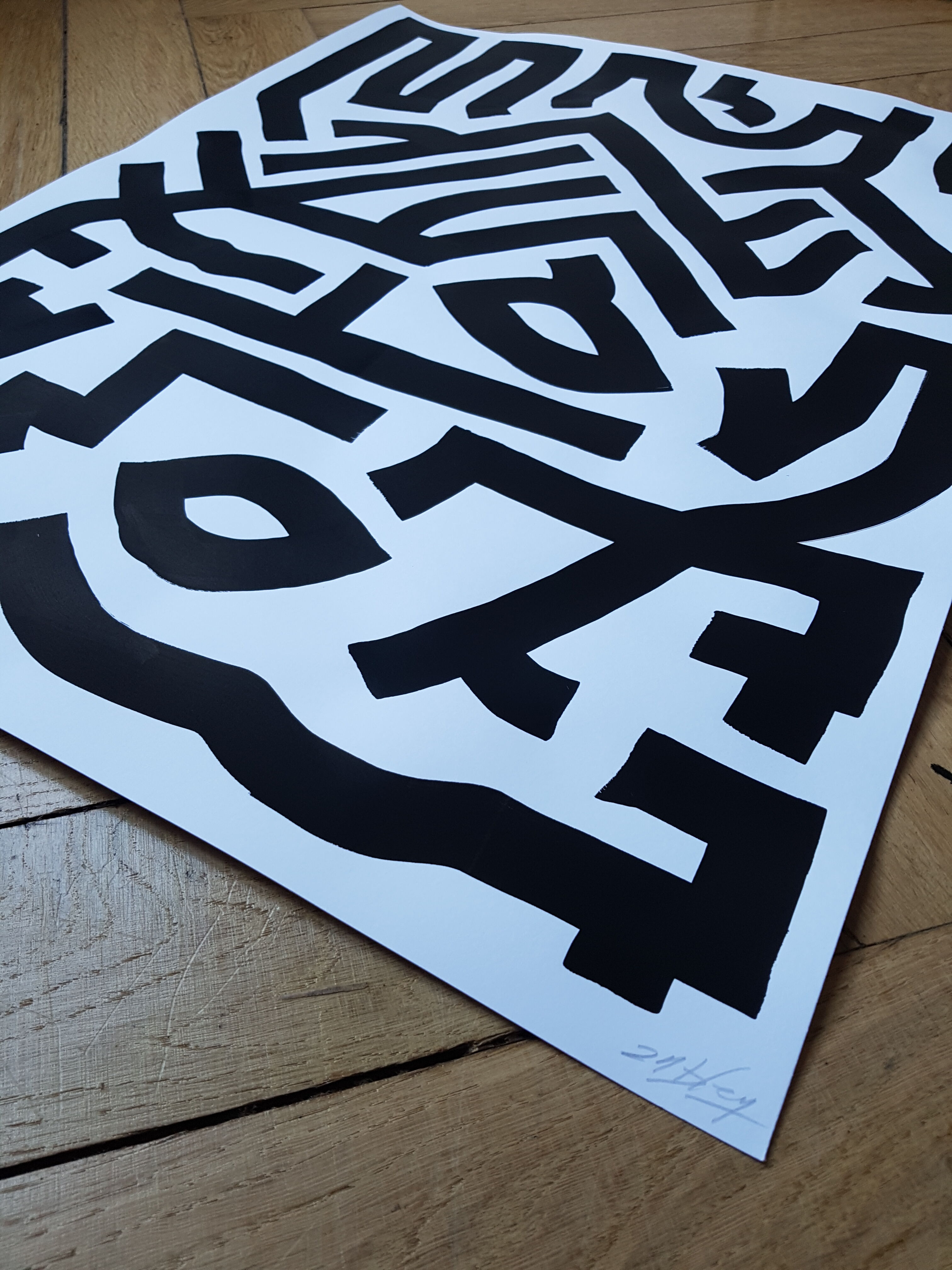 Painting on paper - "Roof"