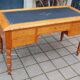 Louis Philippe period desk in mottled maple and cherry, 19th century.