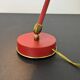 Stilux Milano Table Lamp 1950s Red Double Jointed Conical Shade