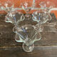 Set of 6 Ice Cream Bowls FIDENZA VETRARIA Moulded Glass Petal Shape It