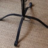 Very large brutalist wrought iron floor lamp, circa 1950