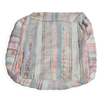 Handmade bohemian Berber pouf 60 X 60 X 25 CM