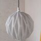Vintage origami glass globe pendant light