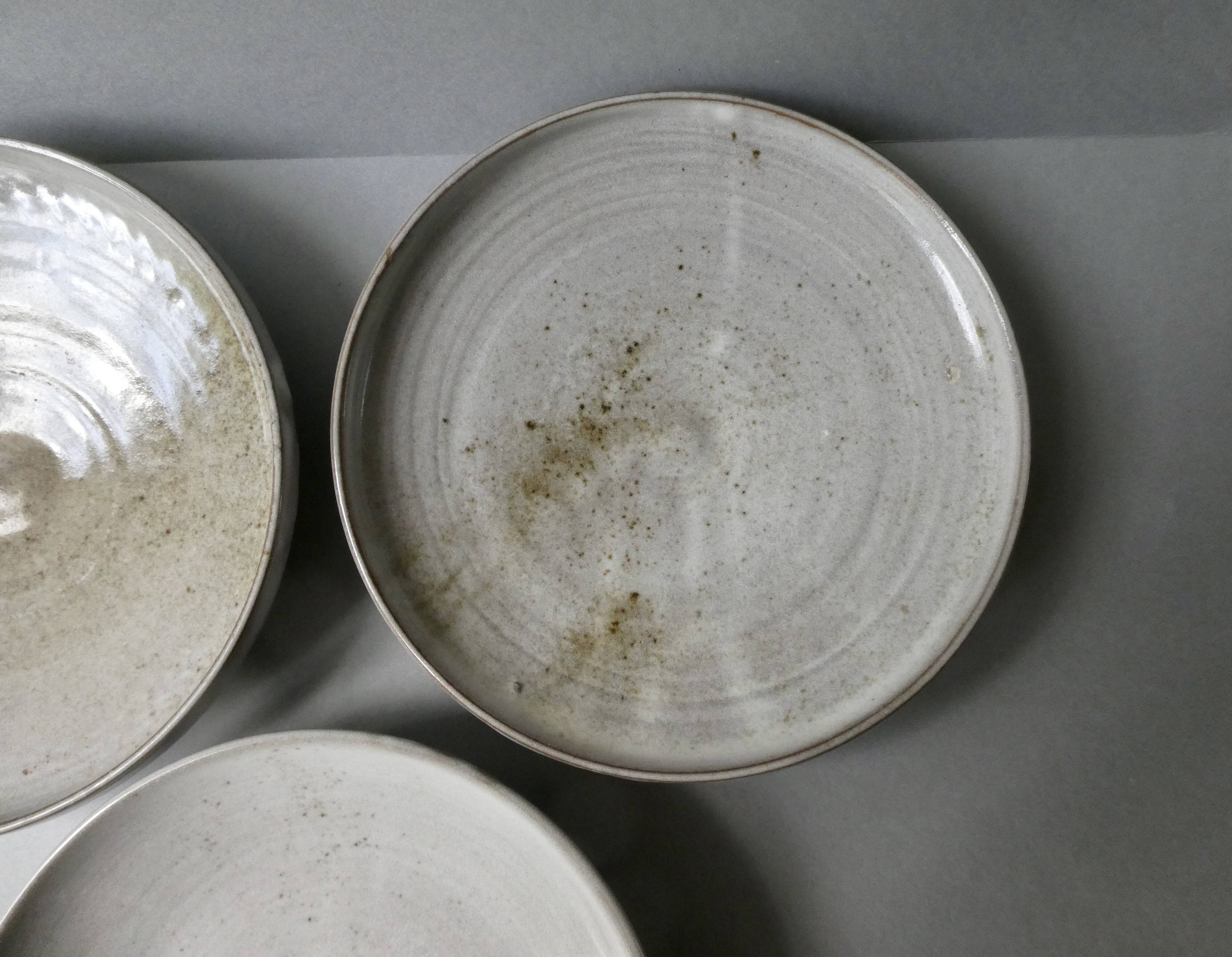 3 plates or small dishes in stoneware Chantal and Thierry Robert