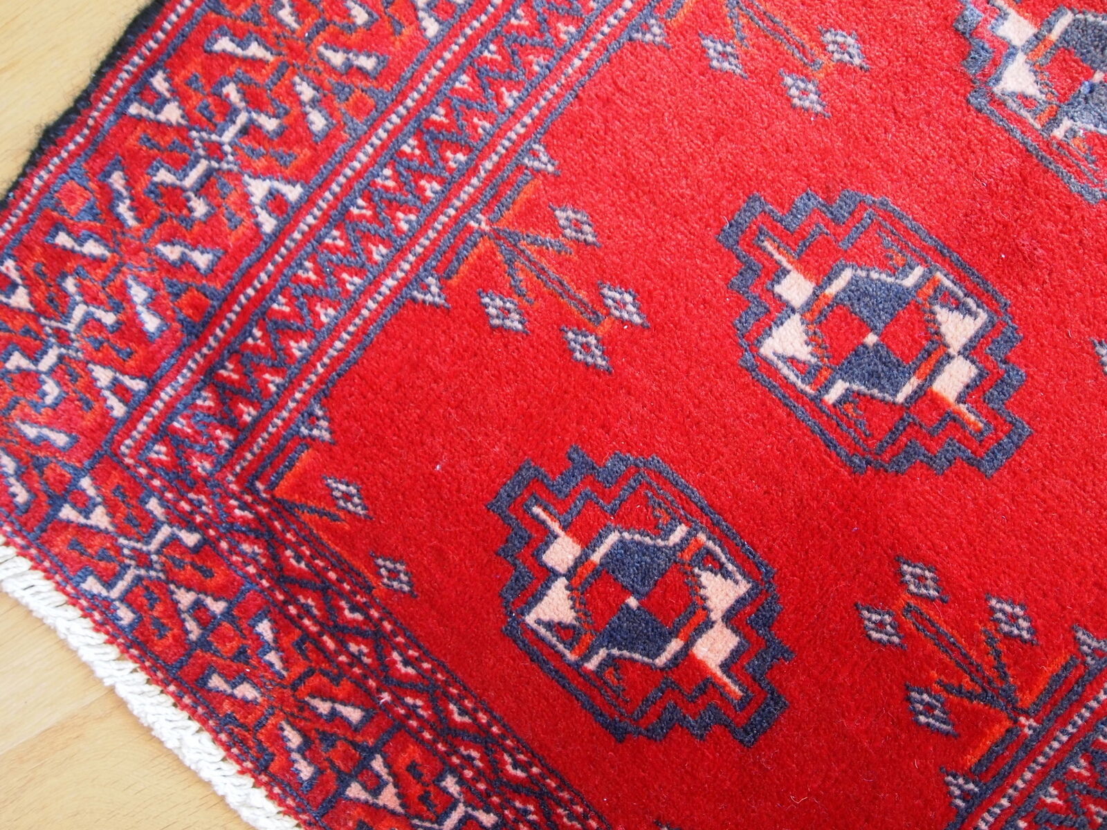 Vintage hand 60cm x 80cm 1970 made Turkmen carpet - 1C204