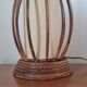 Rattan and bamboo table lamp by Louis Sognot 1960