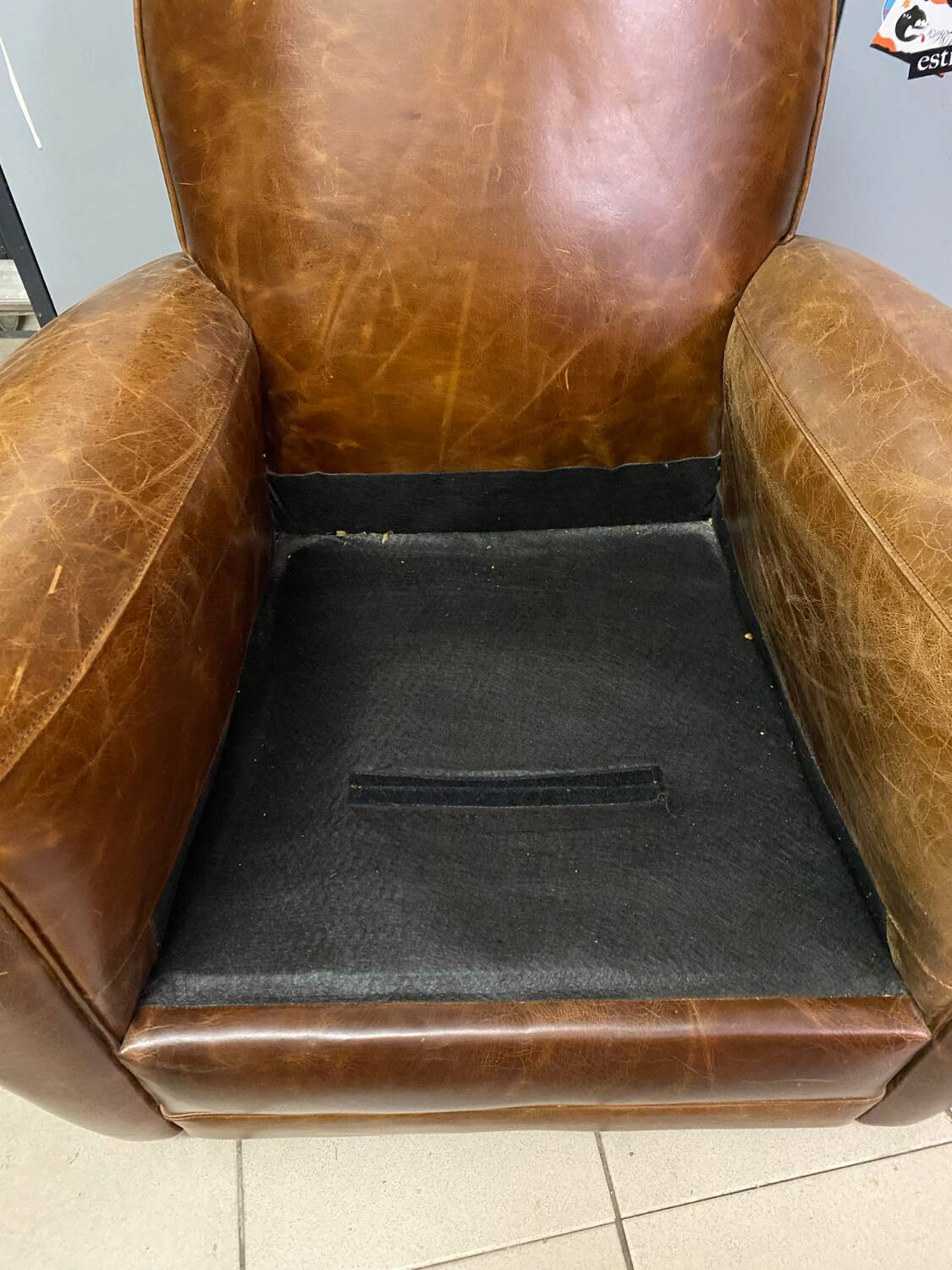 Fauteuil club cuir