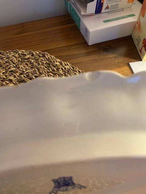 2 small oval dishes in Gien Rouan earthenware