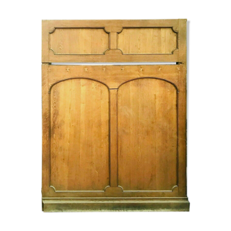 Art Deco moulded oak woodwork elements 20th century