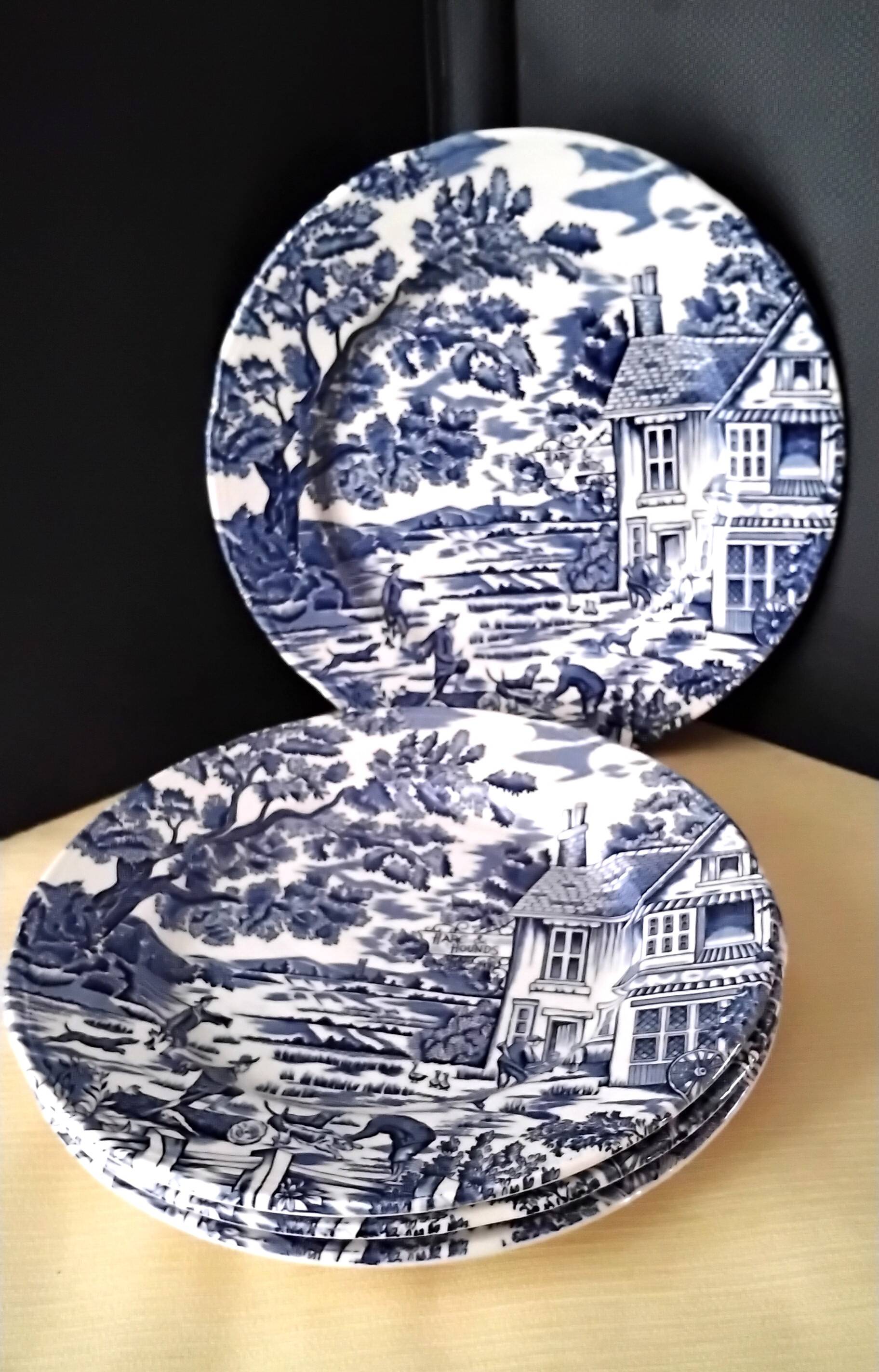 4 flat plates Lunéville Model "English Style"