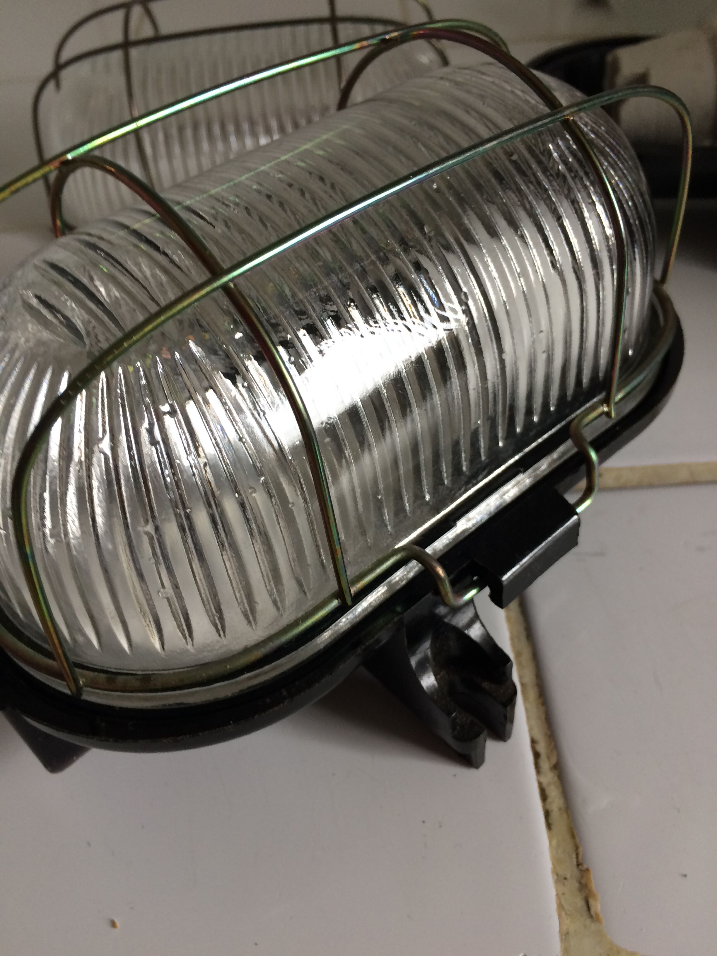 Lot of 2 industrial wall lamps