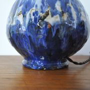 Glazed ceramic handmade Danish Mid-Century Modern Table Lamp