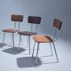 Set of 6 mid-century chrome dining chairs, Czechoslovakia, 1960s