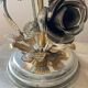 Vintage Franco Italy lamp with silver and gold metal flowers