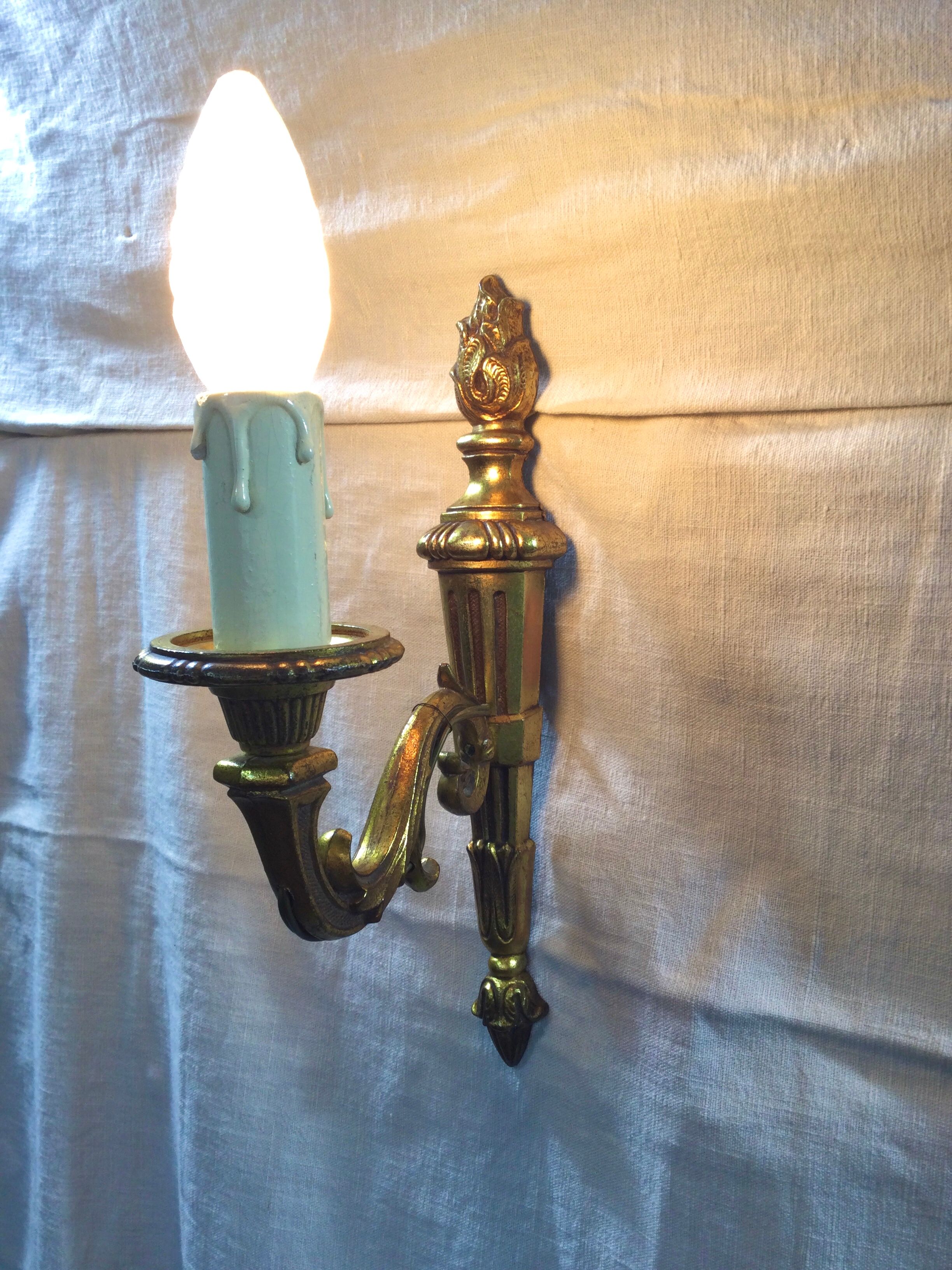 Wall lamp 1 louis XVI style copper