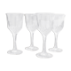 4 verres à pied ciselés