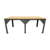Table basse industrielle noire, années 1970