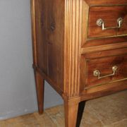 Commode Sauteuse Louis XVI en Noyer Fin XVIIIe