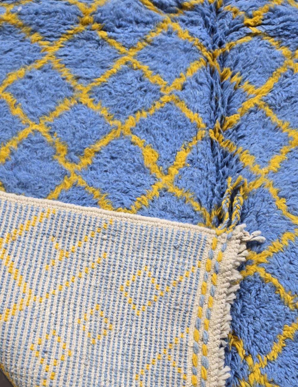 Blue Boujad Carpet from Morocco - 248 x 147 cm