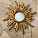 Mirror sun gilded wood diameter 82 cm