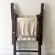 "Safari" folding chair in wood and ecru canvas, 1960s/1970s.