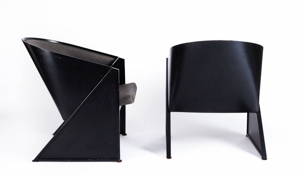 Pair of postmodern armchairs model Mandi by Jarvisalo