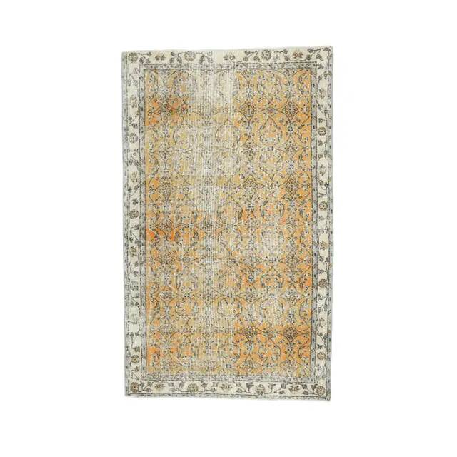 1970s vintage Turkish hand-knotted area rug 114x192