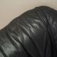 Black leather sofa, Italian design, 1960s, production: Italy