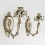 Pair of Art Deco wall lights from the 1940s designed by Bruno Chiarini