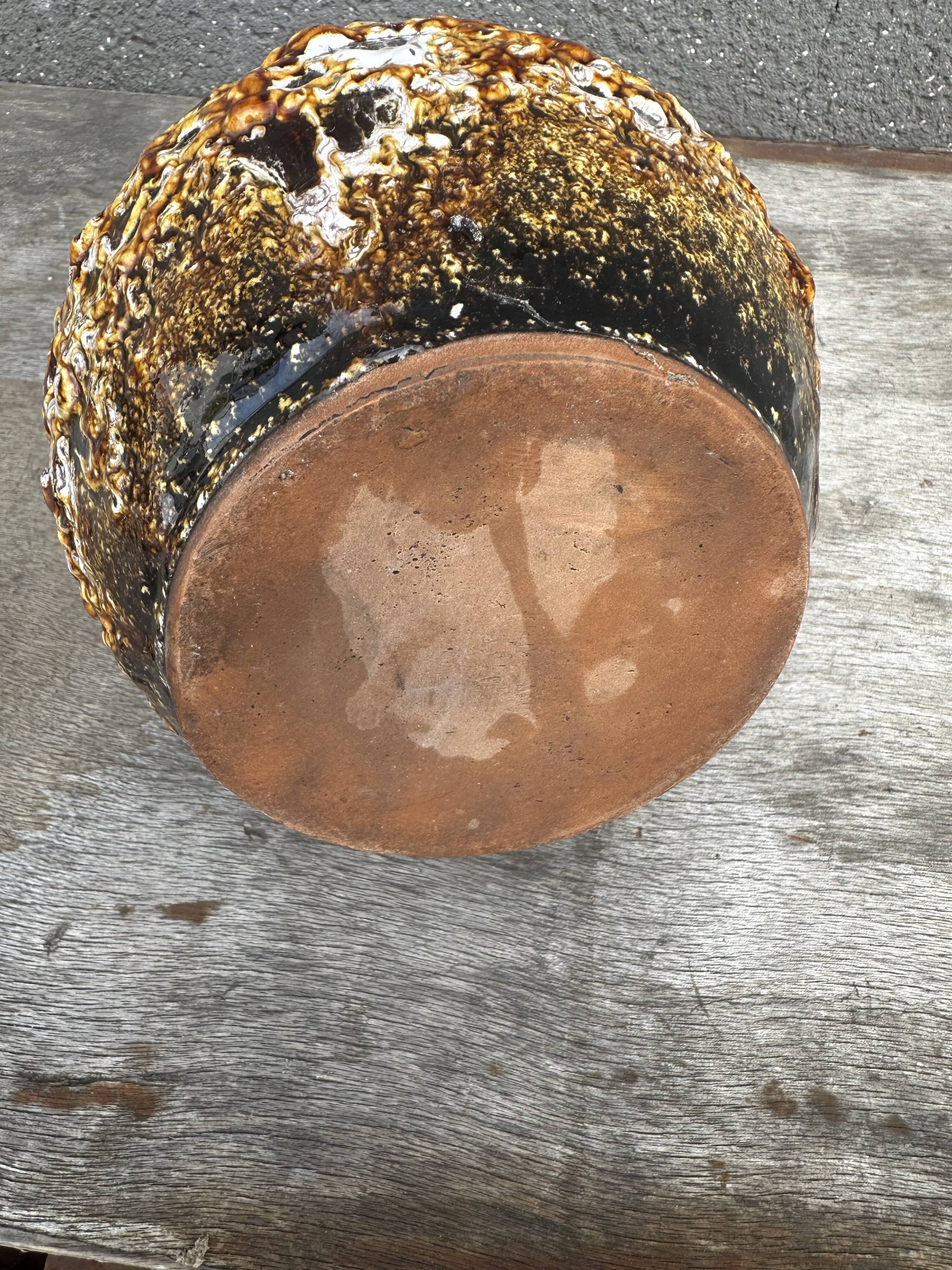 Vallauris Fat Lava or Honey Pitcher/Vase, 25 cm High - Vintage 70s