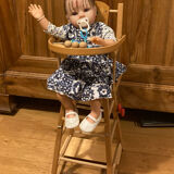 Doll high chair from the 20th century, convertible into a walker (deliverable)
