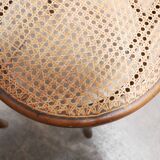 Chaise bistrot cannée ancienne en bois par les éditions Fischel