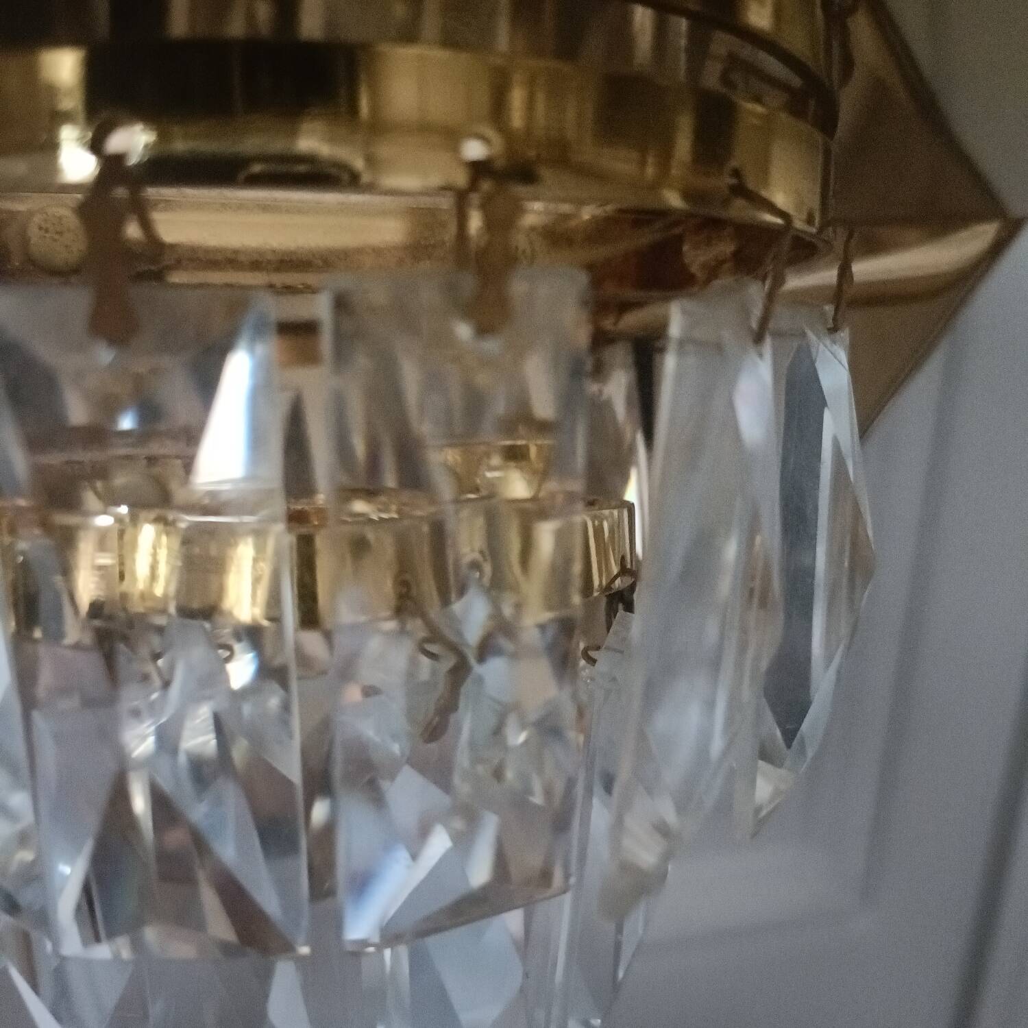 Vintage crystal wall sconce