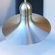 Large vintage space age 1970 aluminum pendant light L