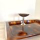 Service tray in plexiglass / lucite with tortoiseshell effect